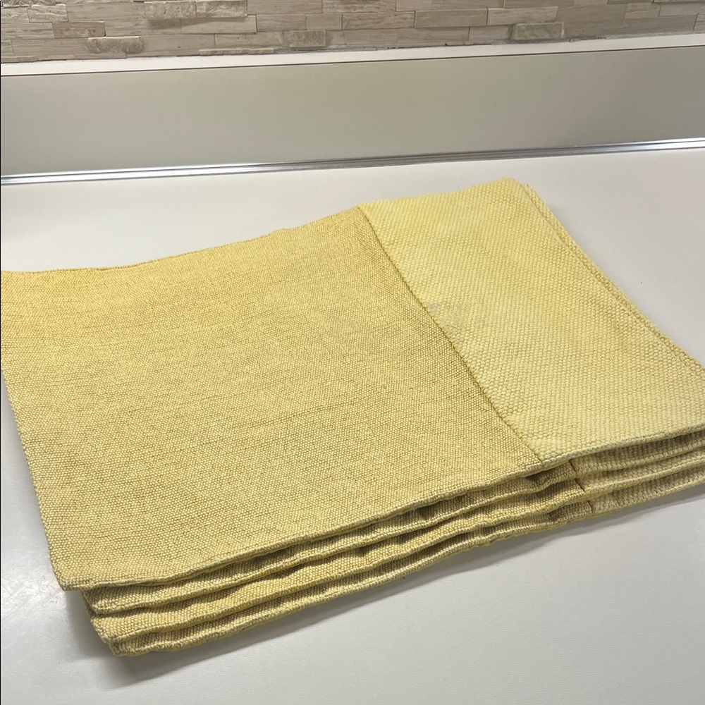 West Elm Yellow Woven Table Pacemats x 4